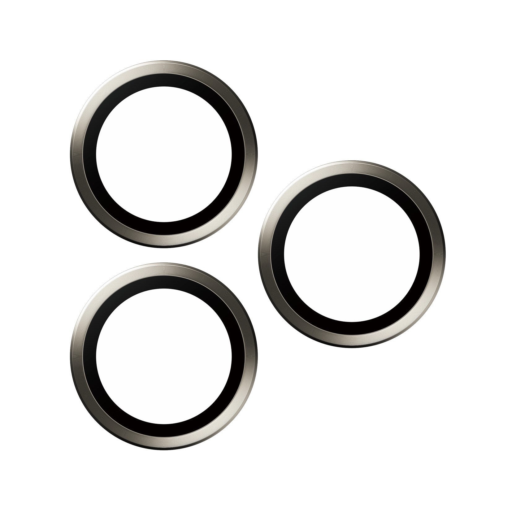 PanzerGlass® Hoops® Natürliches Metall Kameraschutz iPhone 15 Pro | 15 Pro Max